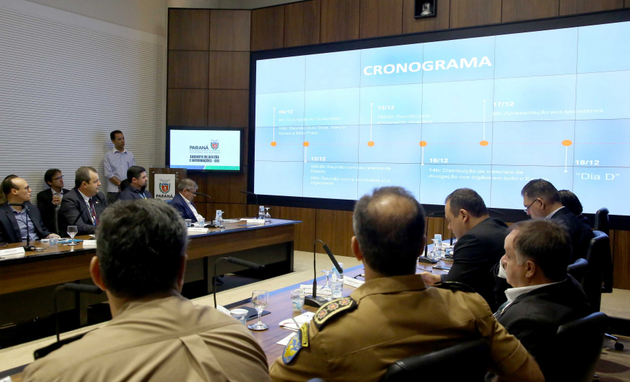 Governador Carlos Massa Ratinho Junior em reunião com os secretários. Curitiba,17/12/2019 Foto:Jaelson Lucas / AEN