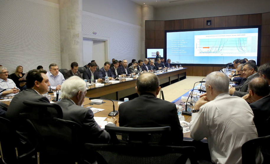 Governador Carlos Massa Ratinho Junior em reunião com os secretários. Curitiba,17/12/2019 Foto:Jaelson Lucas / AEN