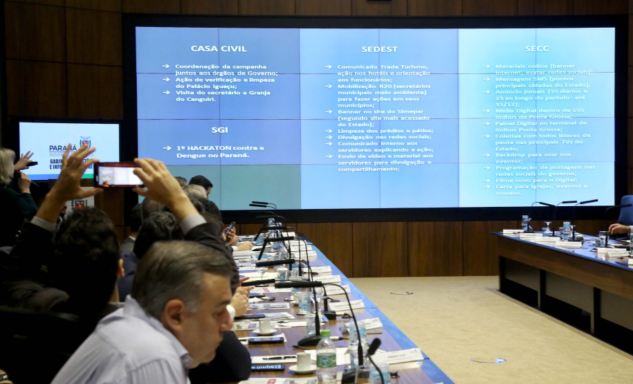 Governador Carlos Massa Ratinho Junior em reunião com os secretários. Curitiba,17/12/2019 Foto:Jaelson Lucas / AEN