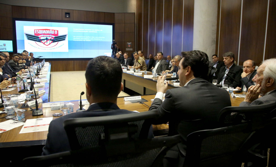 Governador Carlos Massa Ratinho Junior em reunião com os secretários. Curitiba,17/12/2019 Foto:Jaelson Lucas / AEN