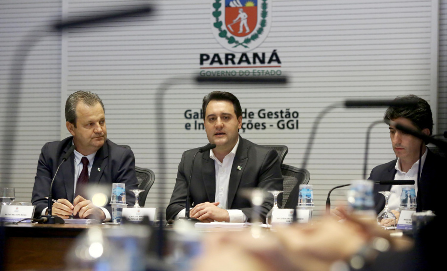 Governador Carlos Massa Ratinho Junior da posse aos novos conselheiros do Conselho Paranaense de Ciência e tecnologia. Curitiba,17/12/2019 Foto:Jaelson Lucas / AEN