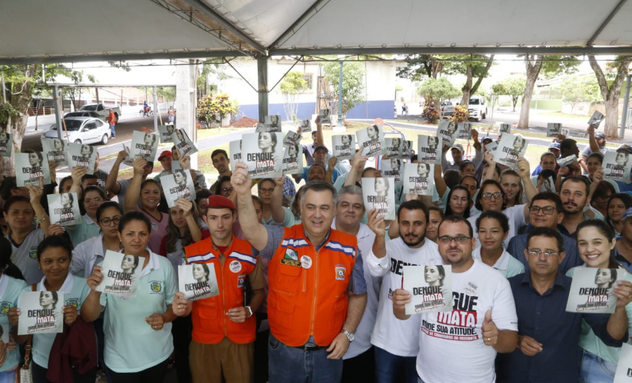O município de Quinta do Sol, que está em epidemia e com 179 casos confirmados da doença, recebeu o secretário de Estado da Saúde, Beto Preto, que falou com a comunidade, profissionais de saúde sobre a importância de ações e mutirões de limpeza e eliminação de criadouros do mosquito.Foto: Gilson Abreu/AEN
