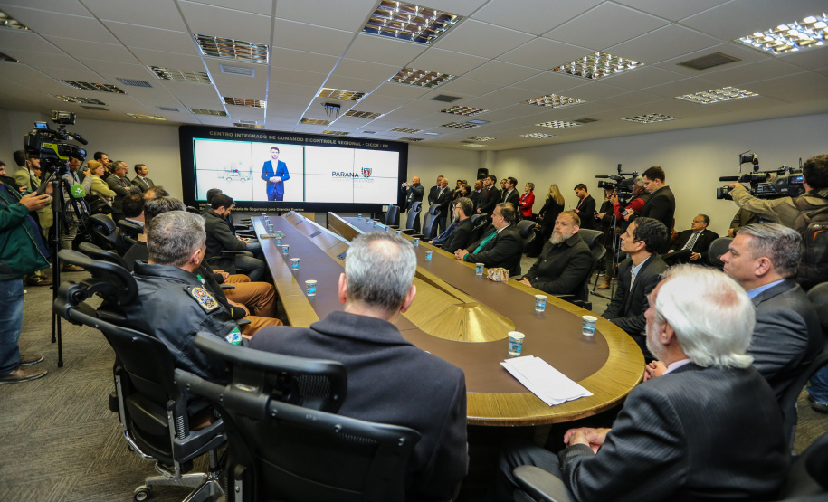 O vice governador Darci Piana participa nesta segunda-feira (02) da apresentação da consolidação do Inquérito Digital Paraná. Com este sistema, que já foi implantado, todas as etapas dos inquéritos policiais passam a ser digitais, garantindo mais agilidade e economia. 02/09/2019 -Foto: Geraldo Bubniak/AEN