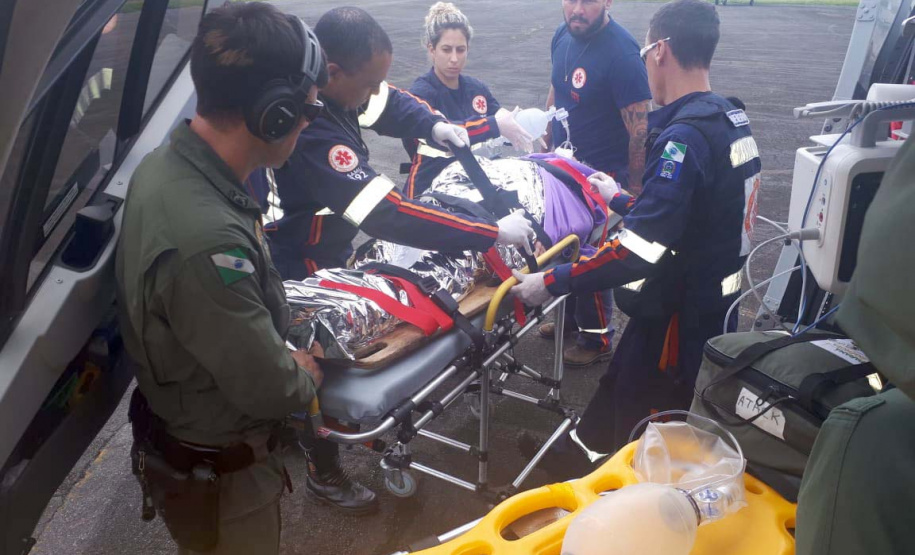 Ação rápida do Batalhão de Operações Aéreas da PM salva vítima de AVC no Litoral