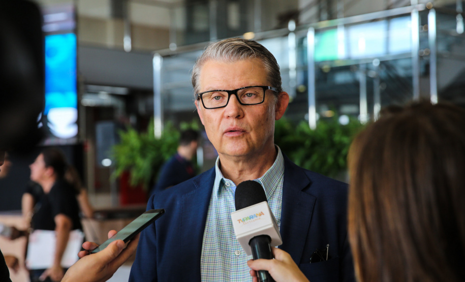 O Governador Carlos Massa Ratinho Junior lança nesta sexta-feira (17/01) o  projeto de transformação de subprodutos da agropecuária e da agroindústria em energias renováveis, no Biopark em Toledo. Serão implantadas uma usina de biometano (combustível veicular) e duas de geração de energia elétrica, a partir de dejetos suínos. Entrevista com o presidente do Instituto de Tecnologia do Paraná (TECPAR), Jorge Callado.Toledo, 17/01/2020 -  Foto: Geraldo Bubniak/AEN