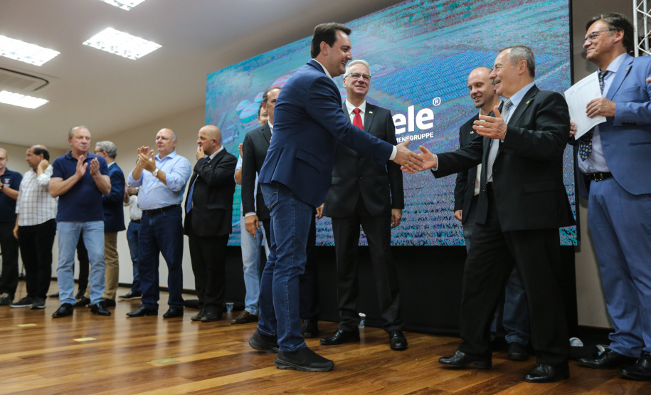 O Governador Carlos Massa Ratinho Junior lança nesta sexta-feira (17/01) o  projeto de transformação de subprodutos da agropecuária e da agroindústria em energias renováveis, no Biopark em Toledo. Serão implantadas uma usina de biometano (combustível veicular) e duas de geração de energia elétrica, a partir de dejetos suínos. Toledo, 17/01/2020 -  Foto: Geraldo Bubniak/AEN