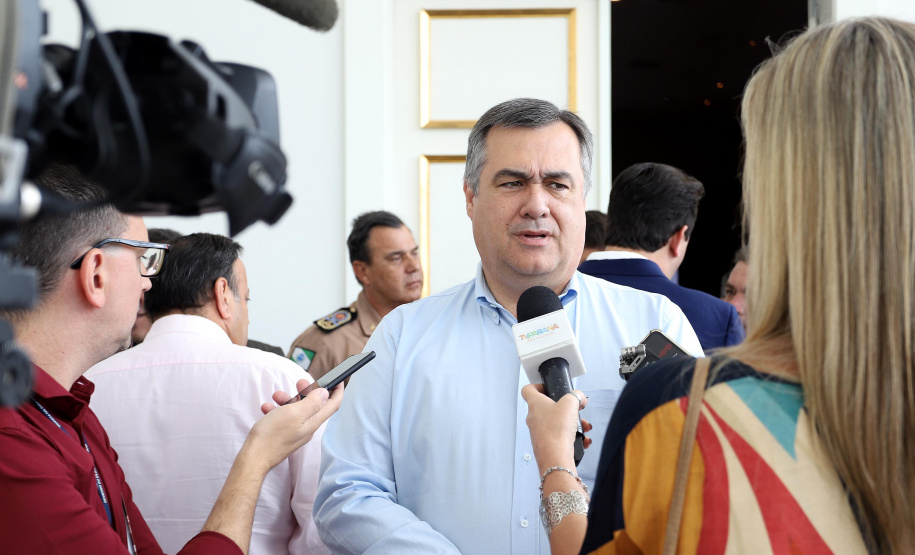 O governador Carlos Massa Ratinho Junior participa da reunião do secretariado. N/F: secretário de Saúde, Beto Preto.
Curitiba, 21-01-20.
Foto: Arnaldo Alves / AEN.