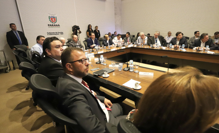 O governador Carlos Massa Ratinho Junior participa da reunião do secretariado.
Curitiba, 21-01-20.
Foto: Arnaldo Alves / AEN.