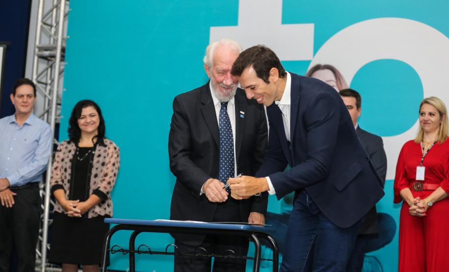 O secretário da Educação Renato Feder  e o vice governador Darci Piana  no  Seminário Foco na Aprendizagem 2020  21/01/2020  -  Foto: Geraldo Bubniak/AEN