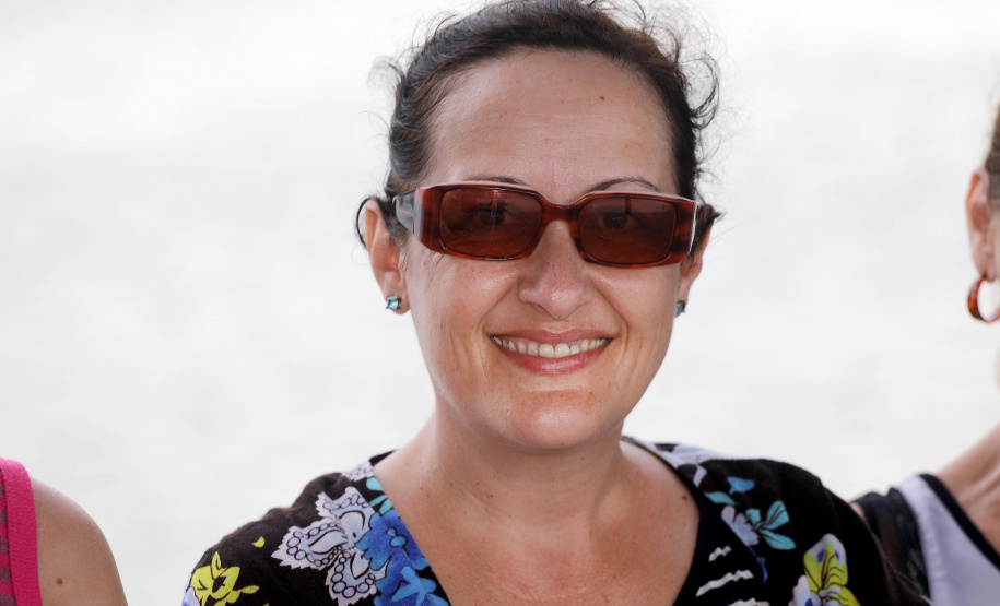 Ilha do Mel - Viviane Borba, turista.Paranaguá, 10-01-20.Foto: Arnaldo Alves / AEN.