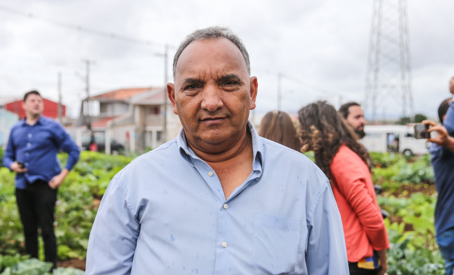 Inauguração da Horta Comunitária Moradias Marumbi do programa da Secretaria de Estado da Agricultura e do Abastecimento,  nesta quinta-feira (16), no bairro Uberaba, em Curitiba. Waldeci Xavier de Oliveira, presidente da Associação Dos Moradores e Amigos De Moradias Marumbi II  22/01/2020  -  Foto: Geraldo Bubniak/AEN