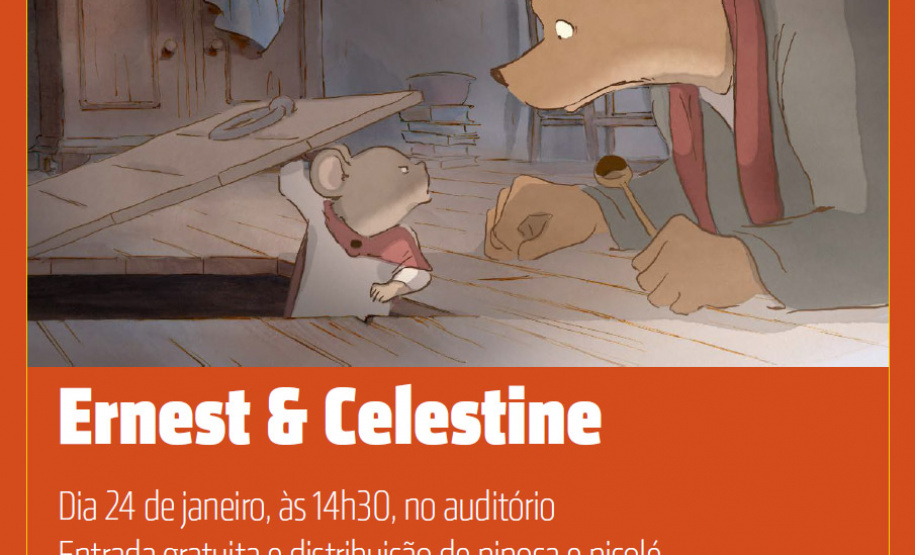 A animação francesa Ernest & Celestine (2012) é a atração desta sexta-feira (24) no projeto Cine Pipoca da Biblioteca Pública do Paraná (BPP), que está ainda melhor.
Foto: BPP