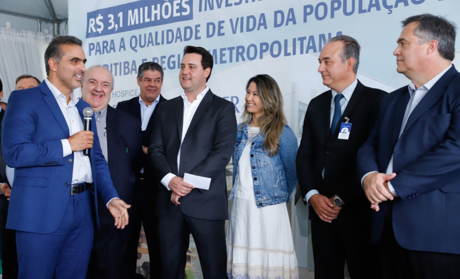 A primeira unidade de cuidados paliativos do Sul do Brasil com atendimento pelo Sistema Único de Saúde (SUS), o Hospice Erasto Gaertner, foi inaugurada nesta sexta-feira (24), em Curitiba, com a presença do governador Carlos Massa Ratinho Junior. Foto: Rodrigo Felix Leal