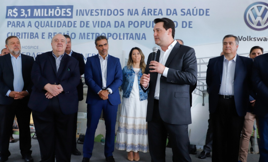 A primeira unidade de cuidados paliativos do Sul do Brasil com atendimento pelo Sistema Único de Saúde (SUS), o Hospice Erasto Gaertner, foi inaugurada nesta sexta-feira (24), em Curitiba, com a presença do governador Carlos Massa Ratinho Junior. Foto: Rodrigo Felix Leal/AEN
