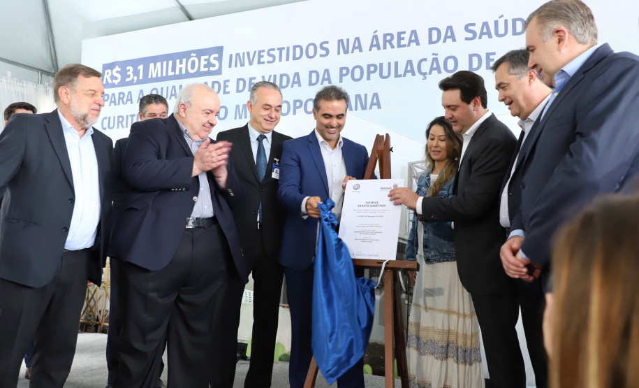 A primeira unidade de cuidados paliativos do Sul do Brasil com atendimento pelo Sistema Único de Saúde (SUS), o Hospice Erasto Gaertner, foi inaugurada nesta sexta-feira (24), em Curitiba, com a presença do governador Carlos Massa Ratinho Junior. Foto: José Fernando Ogura/AEN