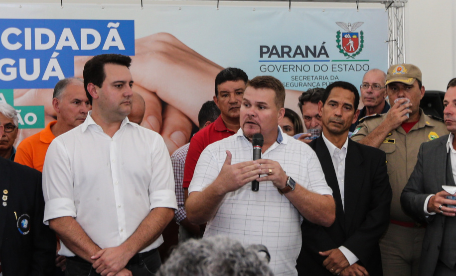 O Governador Carlos Massa Ratinho Junior inaugura nesta sexta-feira (24) a Delegacia Cidadã de Paranaguá, no Litoral. Discurso do prefeito de Paranaguá, Marcelo RoqueParanaguá, 24/01/2020 -  Foto: Geraldo Bubniak/AEN