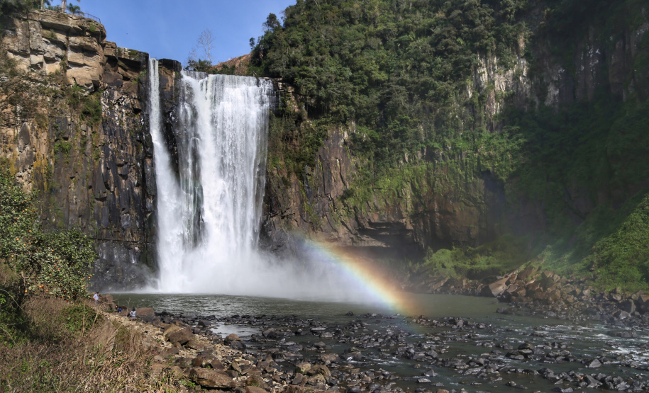 A primeira disputa dos Jogos de Aventura e Natureza em 2020 acontece na região das grandes cachoeiras de Prudentópolis, no centro-sul do Paraná, em Guarapuava e Turvo, na região central. Foto: José Fernando Ogura/AEN