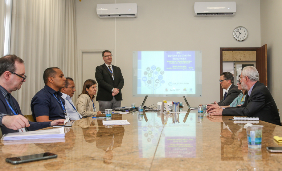 SGT SGT - SIstema de Gestão Tributária - Apresentação à Missão Supervisão e Identificação - Banco Mundial por Marlon Jorge Liebel - Inspetor geral de Arrecadação. 31/01/2020 - Foto: Geraldo Bubniak/AEN