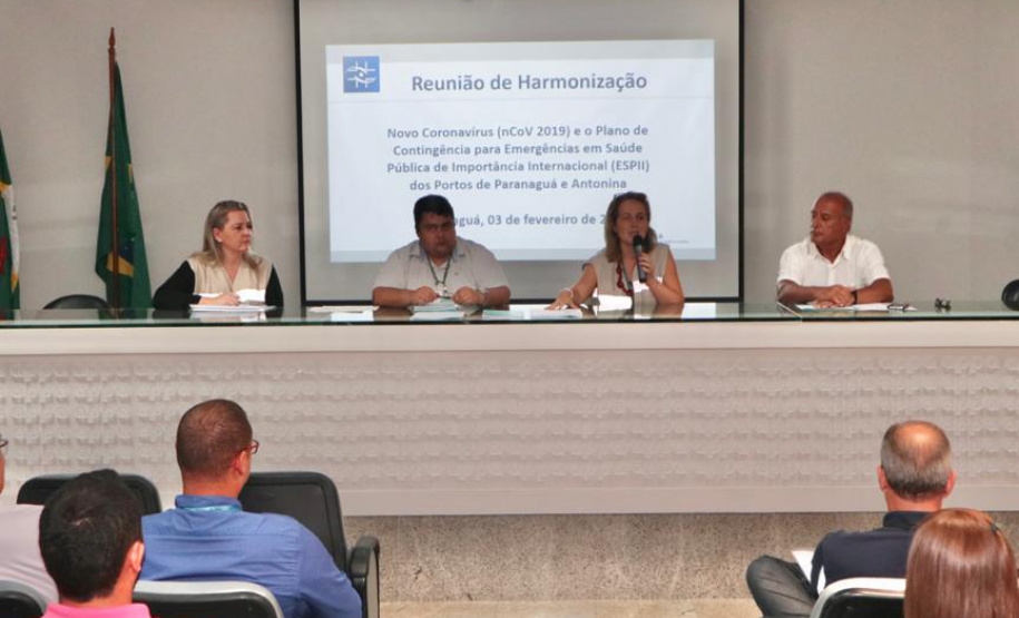 Portos do Paraná realizou reuniões com Anvisa, Marinha, Regional de Saúde, Samu, Hospital Regional do Litoral, empresas, armadores e operadores portuários, sobre o novo coronavirus. Foi ressalta importância dos planos de contingência e da articulação entre órgãos para o enfrentamento da doença. Foto Claudio Neves / Portos do Paraná