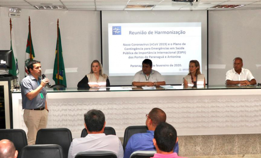 Portos do Paraná realizou reuniões com Anvisa, Marinha, Regional de Saúde, Samu, Hospital Regional do Litoral, empresas, armadores e operadores portuários, sobre o novo coronavirus. Foi ressalta importância dos planos de contingência e da articulação entre órgãos para o enfrentamento da doença. Foto Claudio Neves / Portos do Paraná