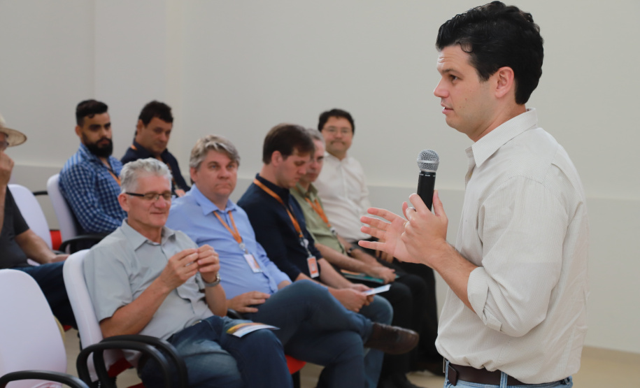 O presidente da Copel, Daniel Slaviero, e o superintendente de Projetos Especiais, Júlio Omori, estiveram ontem no Show Rural, em Cascavel, em reuniões com empresários e produtores das regiões Oeste e Sudoeste.
Foto: Valdenir Cavalheiro/Copel