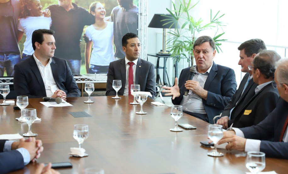 A empresa de medicamentos Prati-Donaduzzi confirmou nesta quarta-feira (5), em evento com o governador Carlos Massa Ratinho Junior, no Palácio Iguaçu, investimentos de R$ 650 milhões nos próximos três anos na ampliação da sua planta em Toledo, no Oeste do Paraná. - Curitiba, 05/02/2020 - Foto: José Fernando Ogura/AEN