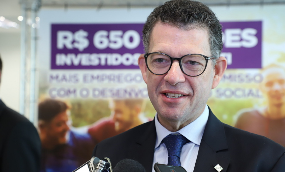 A empresa de medicamentos Prati-Donaduzzi confirmou nesta quarta-feira (5), em evento com o governador Carlos Massa Ratinho Junior, no Palácio Iguaçu, investimentos de R$ 650 milhões nos próximos três anos na ampliação da sua planta em Toledo, no Oeste do Paraná. Na foto, Eduardo Bekin, diretor-presidente da Invest Paraná - Curitiba, 05/02/2020 - Foto: José Fernando Ogura/AEN