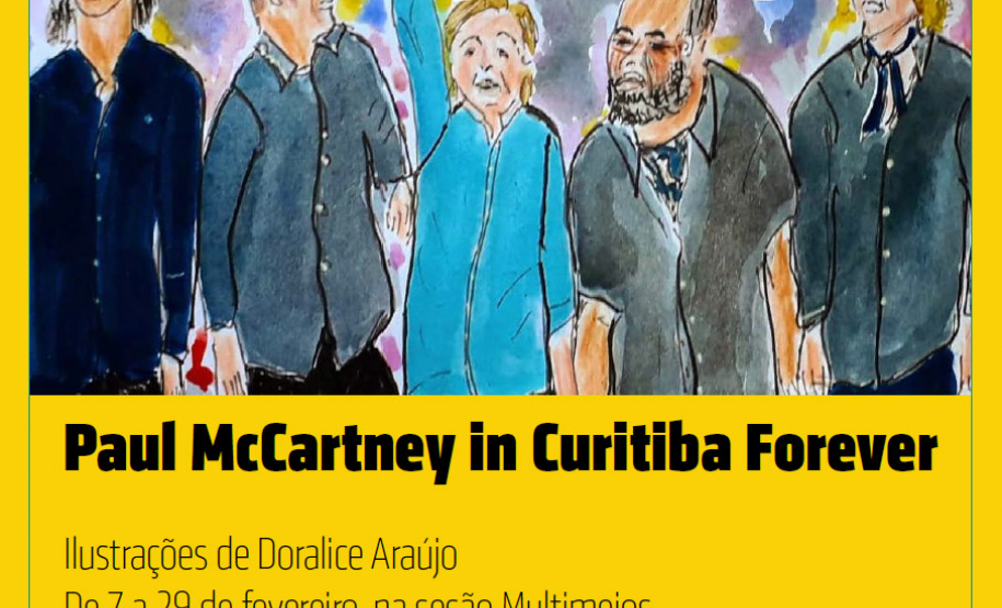 Estreia nesta sexta-feira (7), na Seção Multimeios da Biblioteca Pública do Paraná, a exposição Paul McCartney in Curitiba Forever, de Doralice Araújo. São 50 ilustrações pintadas com acrílica, inspiradas nas duas passagens do artista britânico pela capital paranaense. A mostra tem entrada gratuita e fica em cartaz até o dia 29.
Curitiba, 05/02/2020 Foto: Divulgação/BPP