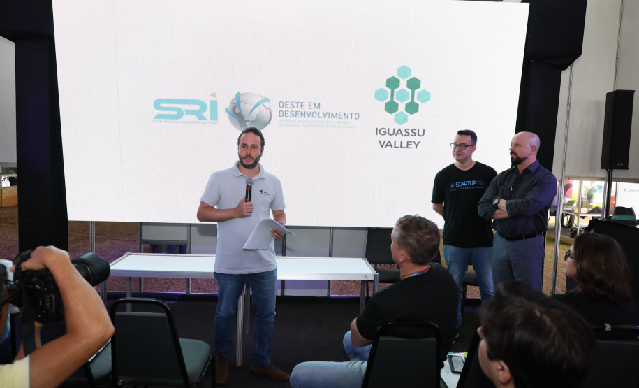 Edital é da Fundação Araucária e Parque Tecnológico Itaipu e foi lançado durante o Show Rural, em Cascavel. Foco do programa é o desenvolvimento de novas empresas.
Foto: Kiko Sierich/Fundação Araucária