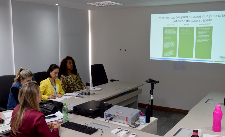 Sarampo e Novo Coronavírus são temas de videoconferência na Secretaria da Saúde do Paraná .  Curitiba, 07/02/2020  -  Foto: Divulgação SESA