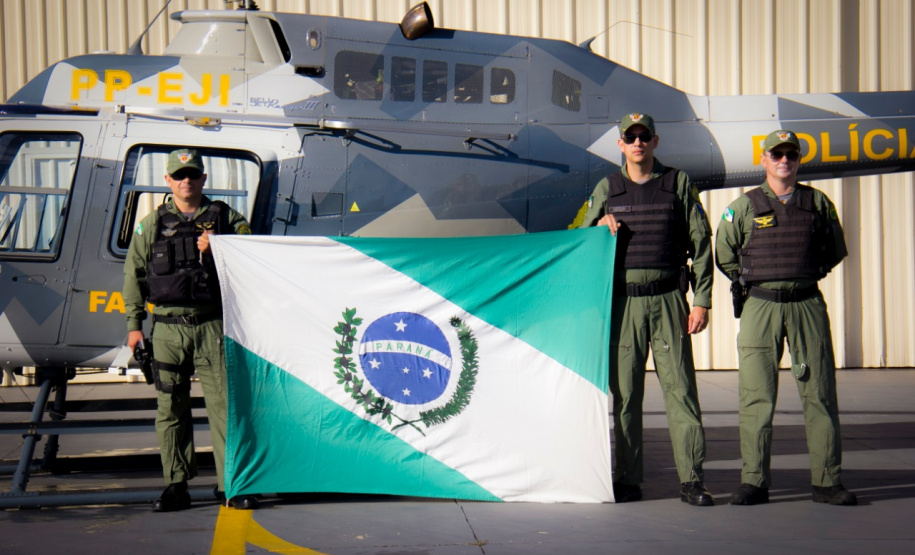 Em apoio a uma operação de inteligência no Nordeste Brasileiro, o Batalhão de Polícia Militar de Operações Aéreas (BPMOA) enviou um helicóptero e uma equipe neste domingo (09/02) para atuar em conjunto com as forças de segurança pública estadual e federal que já operam na região. Curitiba, 09/02/2020  -  Foto: Divulgação SESP