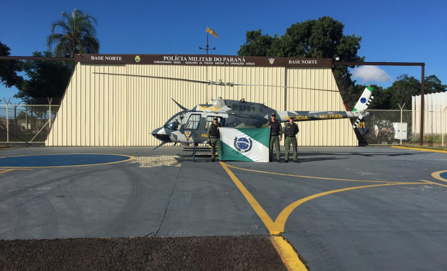 Em apoio a uma operação de inteligência no Nordeste Brasileiro, o Batalhão de Polícia Militar de Operações Aéreas (BPMOA) enviou um helicóptero e uma equipe neste domingo (09/02) para atuar em conjunto com as forças de segurança pública estadual e federal que já operam na região. Curitiba, 09/02/2020  -  Foto: Divulgação SESP