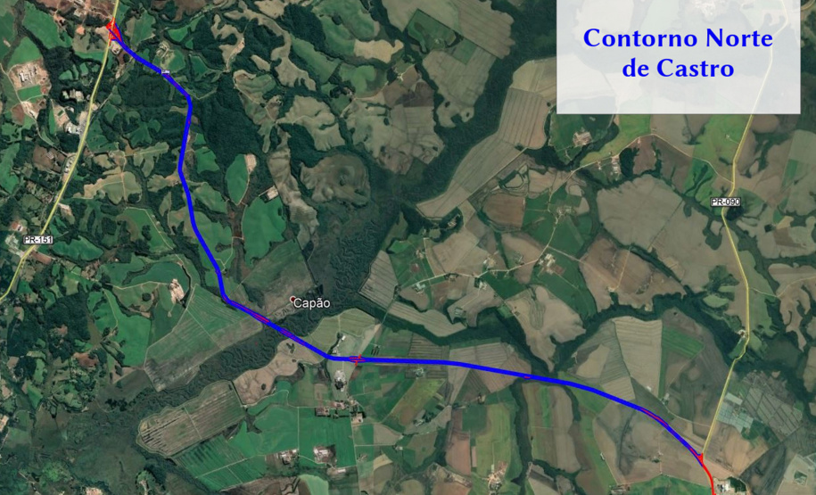 Consulta pública sobre o novo contorno de Castro -  Foto/Arte: DER