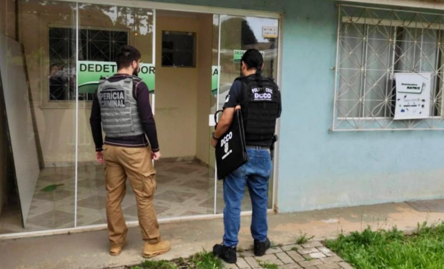 A Polícia Civil  do Paraná (PCPR) realizou operação contra fraudes em licitações públicas, na manhã desta segunda-feira (10). Dois empresários de Curitiba, que atuavam no ramo de dedetização, foram presos preventivamente. Eles são suspeitos de fraudes em diversos municípios nos estados do Paraná e Santa Catarina.  -  Curitiba, 10/02/2020  -  Foto: Divulgação Polícia Civil/SESP