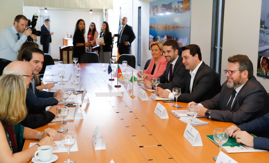 Governador Carlos Massa Ratinho Junior durante reunião do Codesul em Brasília  -  Brasília, 11/02/2020  -  Foto: Foto: Rodrigo Félix Leal/AEN