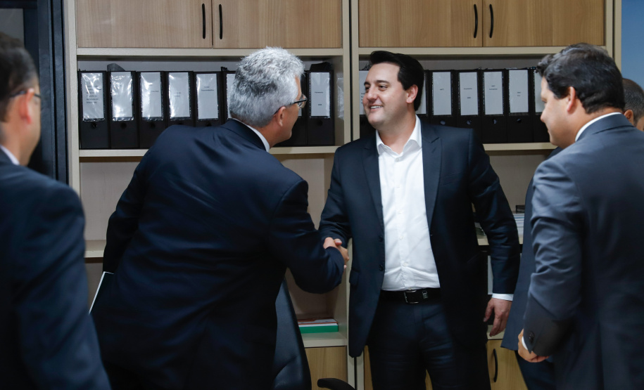 TRANSPORTE TERRESTRE  -  Governador Carlos Massa Ratinho Junior durante reunião com o Secretário Nacional de Transporte Terrestre, Marcelo da Costa, nesta terça-feira (11).  -  Brasília, 11/02/2020  -  Foto: Rodrigo Félix Leal/AEN