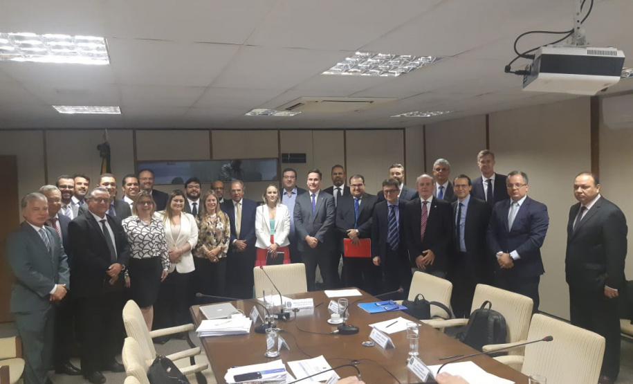 O secretário estadual da Fazenda, Renê Garcia, participou nesta quarta-feira (12), em Brasília, da reunião do Conselho de Política Fazendária (Confaz), com a presença do ministro da Economia, Paulo Guedes  -  Brasília, 12/02/2020  -  Foto: Diovulgação SEFA