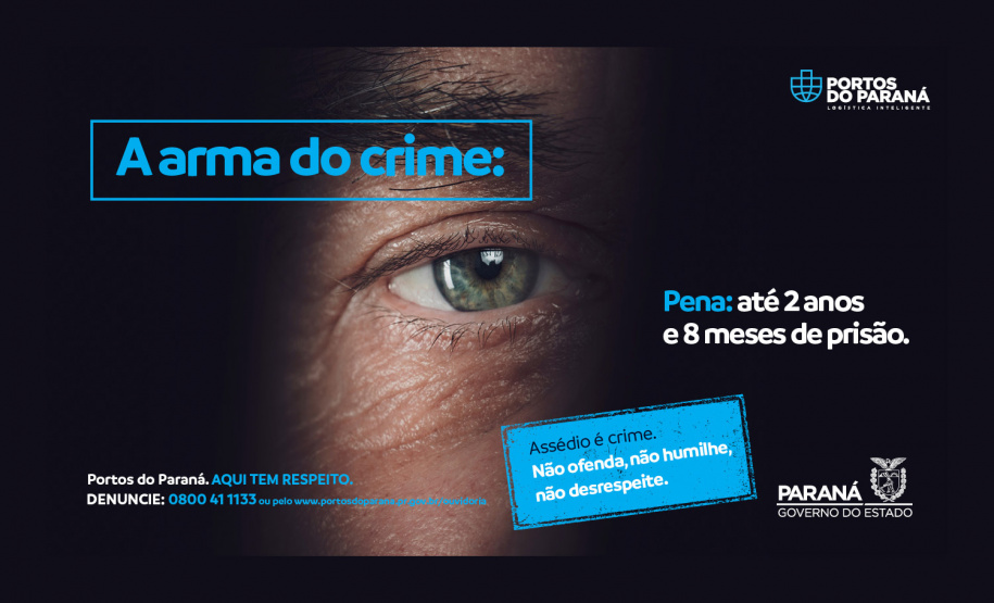 Campanha é voltada ao público interno, colaboradores próprios e de empresas que atuam nos portos de Paranaguá e Antonina. Objetivo é conscientizar sobre a importância do respeito no ambiente portuário.