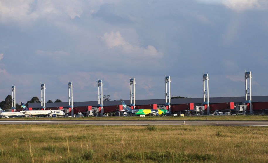 Visita ao terminal Afonso Pena em workshop sobre a malha aérea e a infraestrutura aeroportuária no Paraná nesta sexta-feira (03).   Curitiba, 03/05/2019 -  Foto: Geraldo Bubniak/ANPr