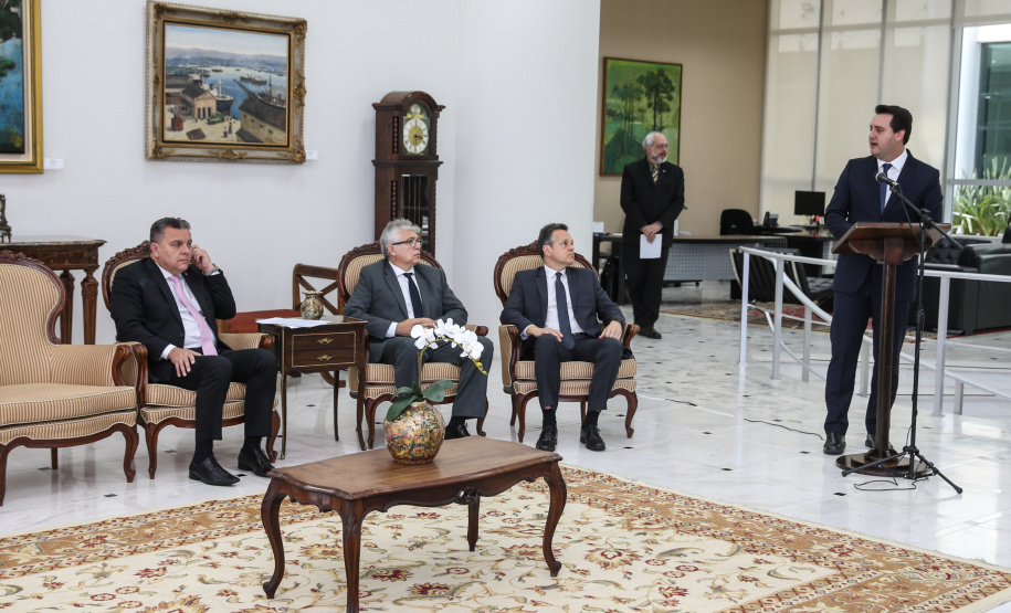 Precatorios O Governador Carlos Massa Ratinho Junior participa nesta segunda-feira (17), da solenidade para o pagamento de precatórios preferenciais a credores que participaram das rodadas de negociação promovidas pelo TJPR no ano passado. Curitiba, 04/02/2020 - Foto: Geraldo Bubniak/AEN