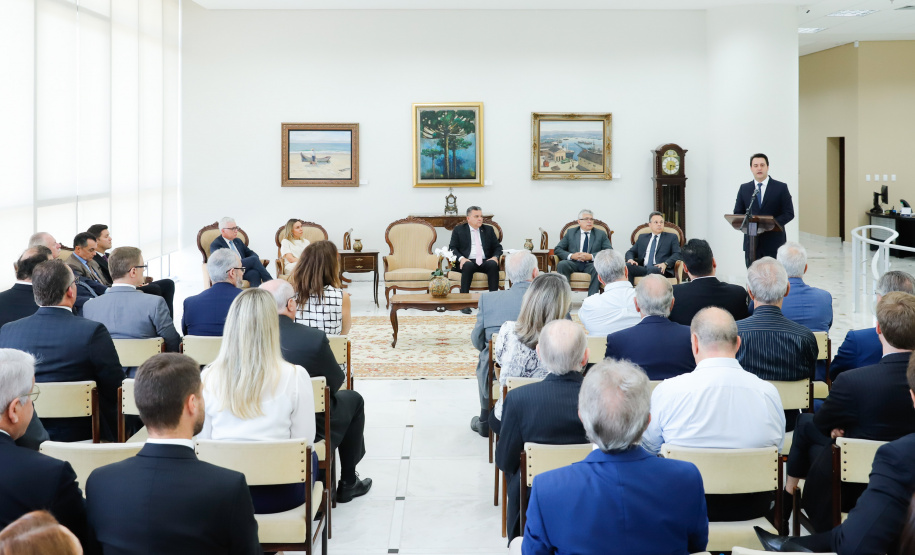 O Governador Carlos Massa Ratinho Junior participa nesta segunda-feira (17), da solenidade para o pagamento de precatórios preferenciais a credores que participaram das rodadas de negociação promovidas pelo TJPR no ano passado. Curitiba, 04/02/2020 - Foto: Rodrigo Félix Leal/AEN