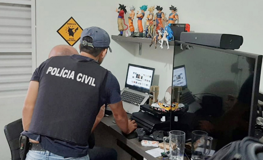 A Polícia Civil prendeu sete homens em flagrante durante a Operação Luz na Infância 6, nesta terça-feira (18) no Paraná.  -  Curitiba,  18/02/2020  -  Foto: Divulgação Polícia Civil do Paraná/SESP