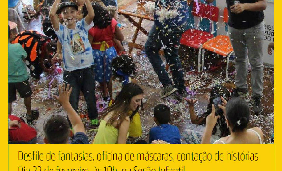 A Biblioteca Pública do Paraná promove neste sábado (22) mais uma edição do Baile de Carnaval da Seção Infantil. A programação inclui desfile de fantasias, oficina de confecção de máscaras e uma sessão especial de contação de histórias. O evento acontece a partir das 10h, com entrada gratuita.