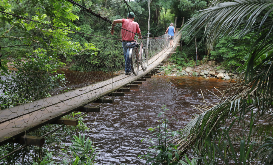 Morretes - Ponte sobre o rio do Pinto.Morretes, 17-01-20.Foto: Arnaldo Alves / AEN.