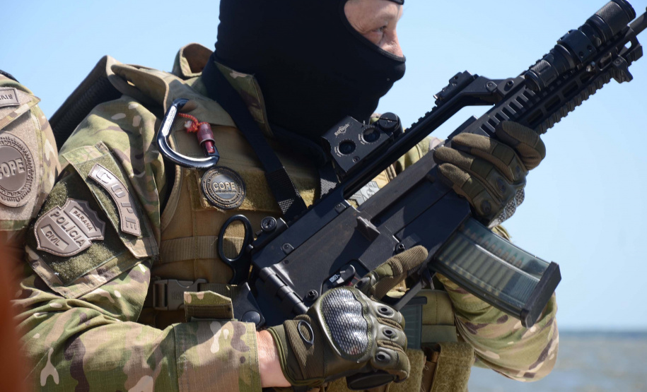 PCPR mantém equipes de operações especiais na Fronteira. Foto: Fabio Dias/PCPR