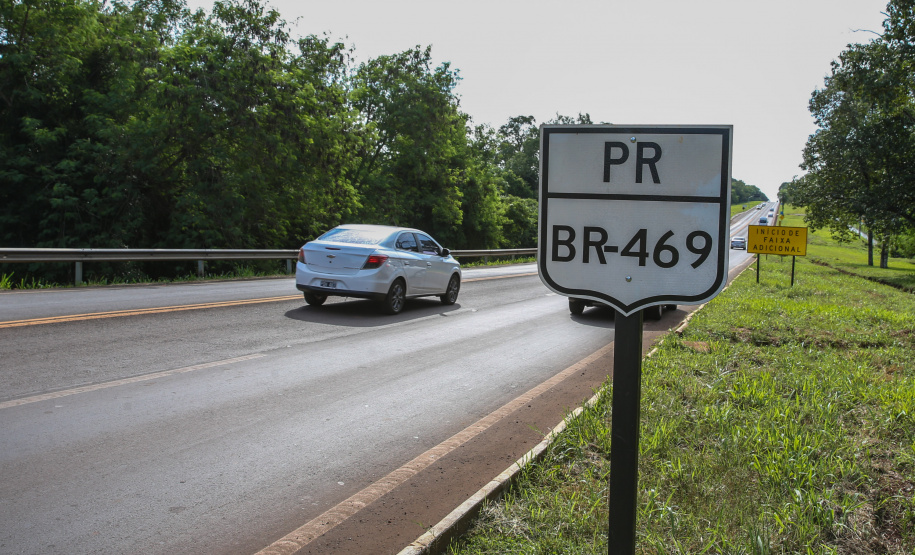 O Governador Carlos Massa Ratinho Junior confirmou nesta sexta-feira (28), durante a inauguração de obras do Aeroporto Internacional de Foz do Iguaçu, que o Governo Federal concordou em delegar ao Estado a BR-469,  conhecida como Rodovia das Cataratas.Foz do Iguaçu, 28/02/2020 - Foto: Geraldo Bubniak/AEN