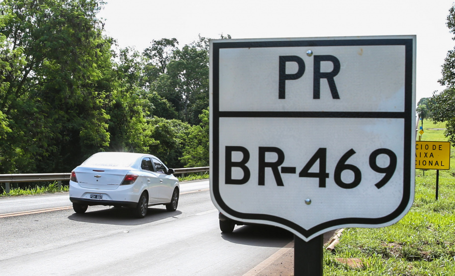 O Governador Carlos Massa Ratinho Junior confirmou nesta sexta-feira (28), durante a inauguração de obras do Aeroporto Internacional de Foz do Iguaçu, que o Governo Federal concordou em delegar ao Estado a BR-469,  conhecida como Rodovia das Cataratas.Foz do Iguaçu, 28/02/2020 - Foto: Geraldo Bubniak/AEN