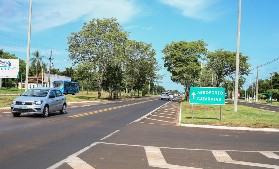 O Governador Carlos Massa Ratinho Junior confirmou nesta sexta-feira (28), durante a inauguração de obras do Aeroporto Internacional de Foz do Iguaçu, que o Governo Federal concordou em delegar ao Estado a BR-469,  conhecida como Rodovia das Cataratas.Foz do Iguaçu, 28/02/2020 - Foto: Geraldo Bubniak/AEN