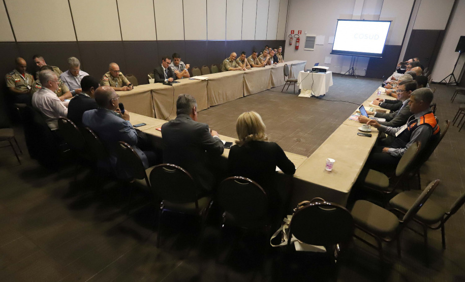 COSUD - Reunião de Segurança Pública.Foz do Iguaçu, 28-02-20.Foto: Arnaldo Alves / AEN