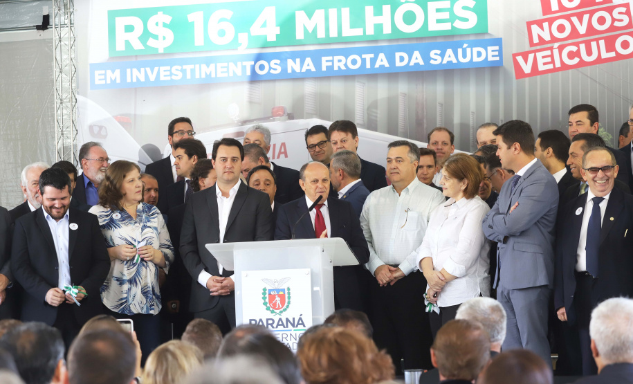 O governador Carlos Massa Ratinho Junior entrega nesta quarta-feira (04) 164 veículos a municípios de diversas regiões do Estado.
Curitiba, 04-03-20.
Foto: Arnaldo Alves / AEN